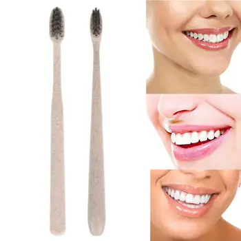 

1pc Bamboo Toothbrush 2colors Portable Travel Toothbrush Soft Bamboo Charcoal Nano Brush Oral Care Oral Hygiene cepillos diente