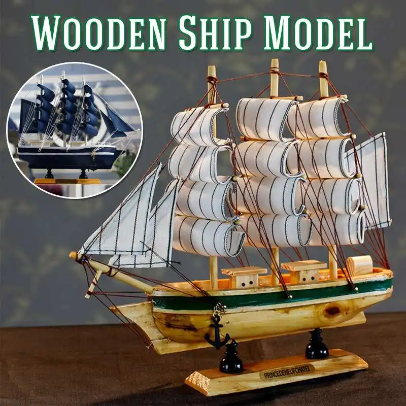 1 Set DIY Handmade Assembly Ship Wooden Sailing Boat Model Kit Ship Handmade Ass 