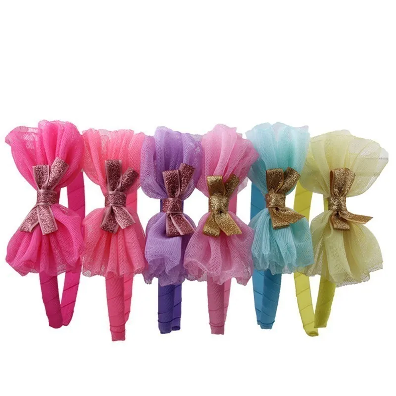 

96pcs Hair Hoop Headwear Butterfly Bow Headbands Hair Decorate Satin Rainbow Hairbands Girl Kids Hair Accessories Headdress DIY