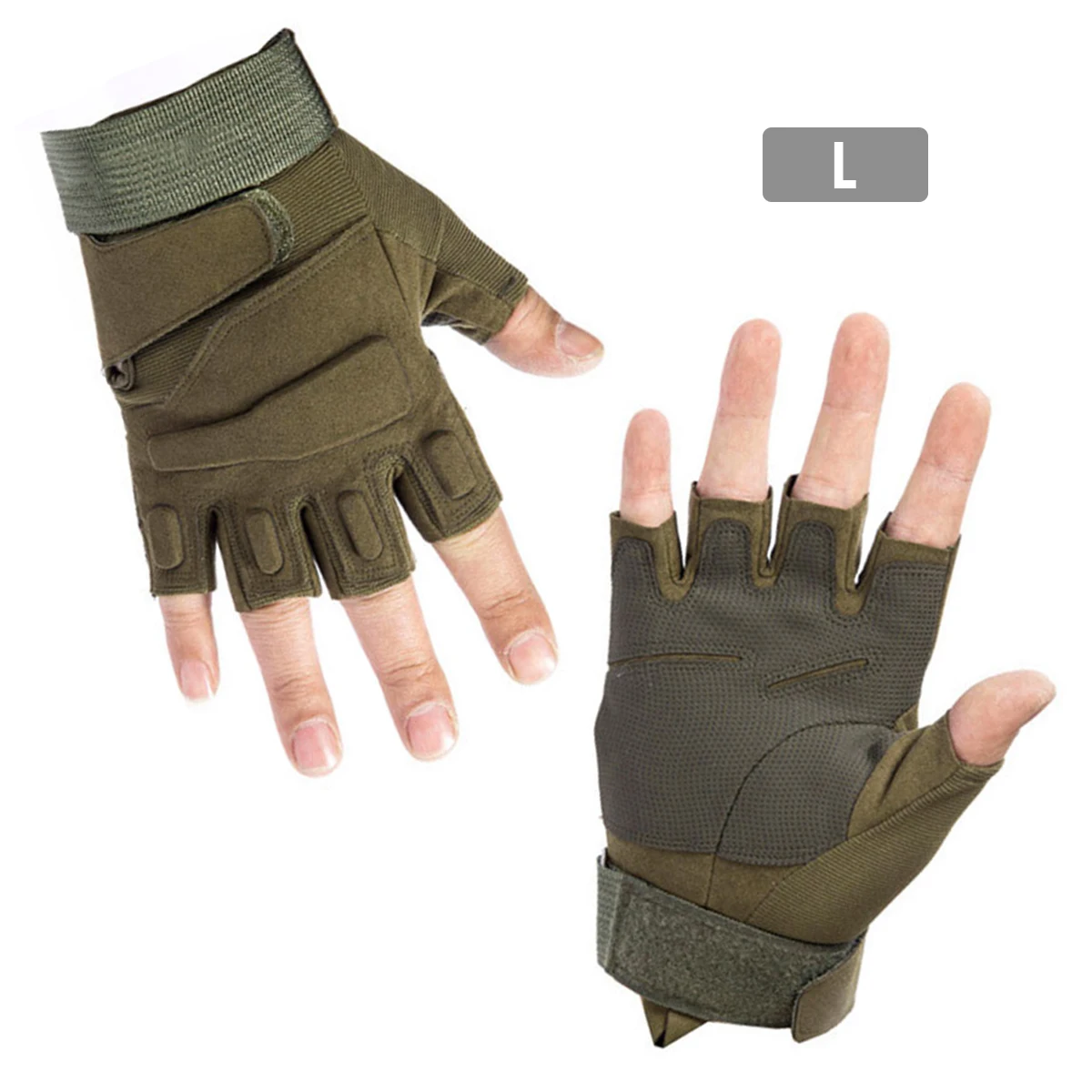 

1Pair Tactical Half Finger Gloves Army Military Fishing Gloves Waterproof 5 Fingers Cut Outdoor Fishing Glove Hunting Gloves