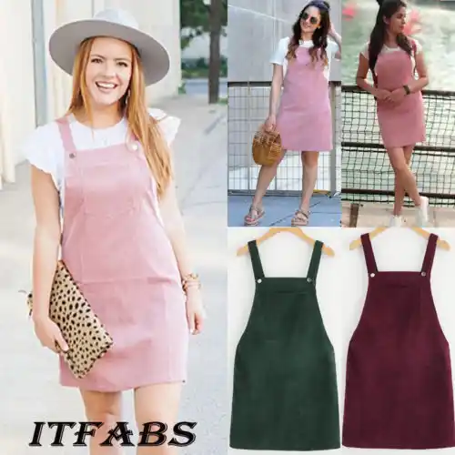 girls pink overall dress