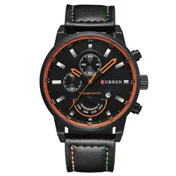 Reloj hombre 2018 мода натуральная кожа Группа кварц двигаться Для мужчин t аналоговый Дисплей Для мужчин наручные часы подарок