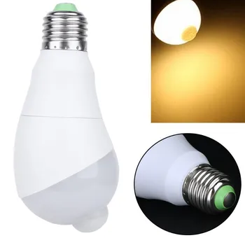 

CLAITE E27 AC85-265V 5W 7W 350 Degree Rotate Infrared Motion Sensor LED Light Bulb for Corridor Stairs High Brightness