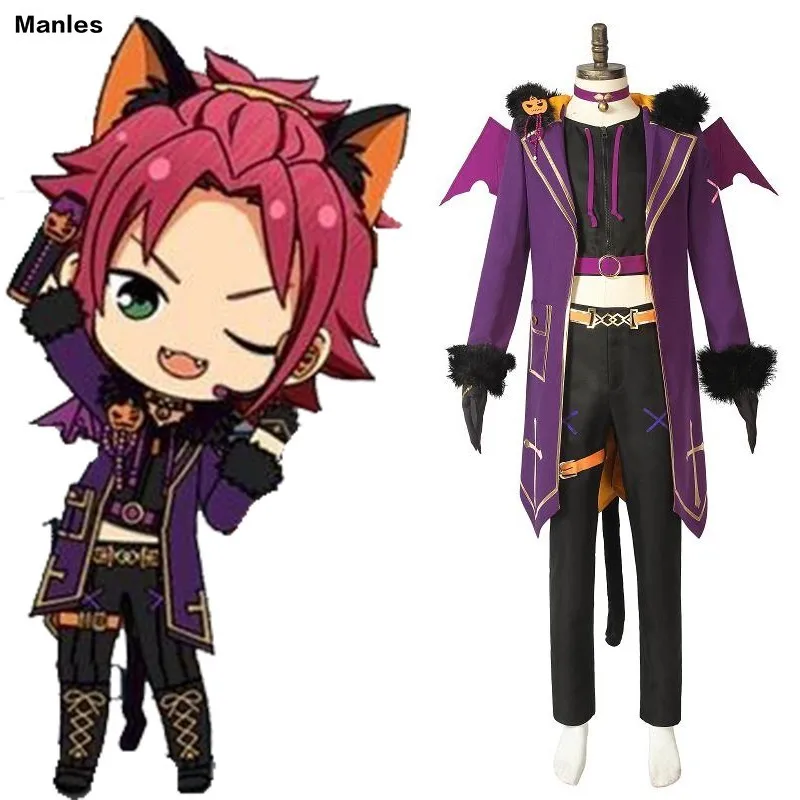 

Anime Ensemble Stars Cosplay Isara Mao Costume Knights Performance Carnival Adult Men Halloween Custom Made Coat Game Christmas
