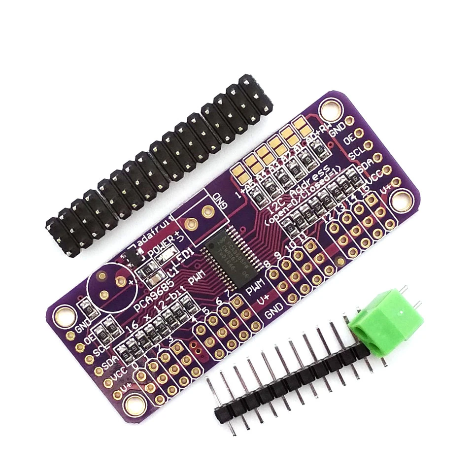 

16 Channel 12-bit PWM/Servo Driver-I2C Interface PCA9685 Or Raspberry Pi Shield Module Servo Shield