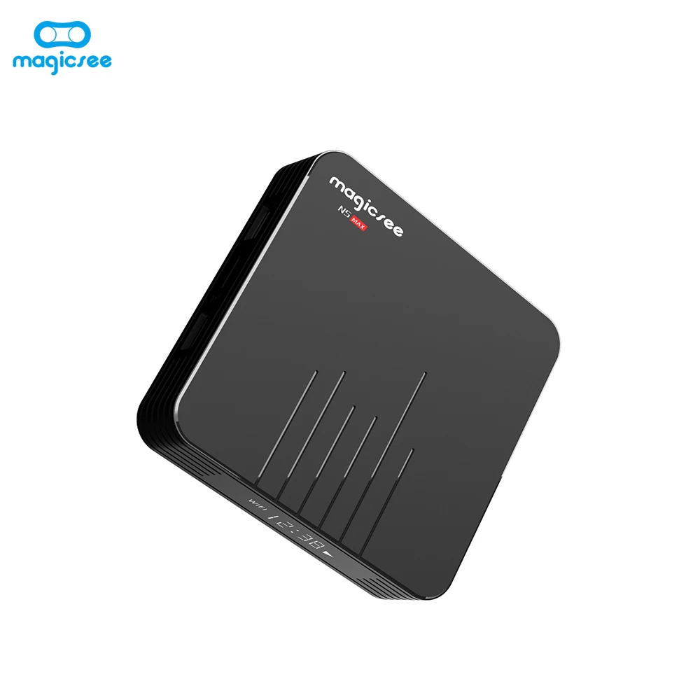 Magicsee N5 Max Android 8.1 Rom 2.4+5G Dual Wifi Tv Box Amlogic S905X2 Quad Core Smart Tv Box With Hd 4K Set Top Box( Us Plug)