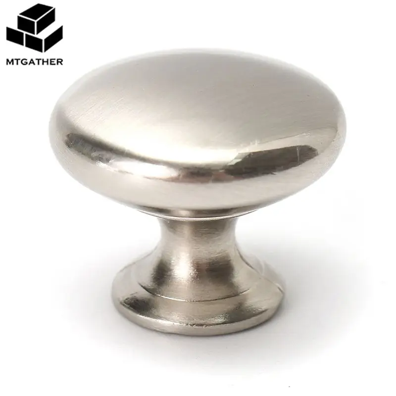 

MTGATHER 24/30mm Zinc Satin Nickel Cabinet Pull Cupboard Drawer Handle Knobs Wardrobe Handle With Screw With Screw
