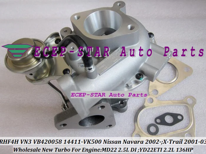 RHF4H VN3 VB420058 14411-VK500 TURBO Turbocharger For NISSAN Navara 2.5DI X-Trail MD22 2.5L YD22ETI 2.2L 136HP (3)