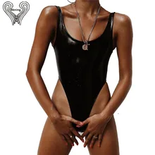 Цельный купальный костюм пуш-ап купальная одежда летние сексуальные стринги сексуальный купальный костюм черный латексный купальный костюм Бандаж с низкой спинкой Монокини