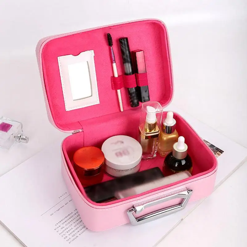 جديد مستحضرات التجميل حقيبة فتاة سعة كبيرة طبقة مزدوجة لطيف الكرتون أكياس للفتيات النساء السفر في الهواء الطلق الأزياء غسل كيت حقيبة مستحضر...