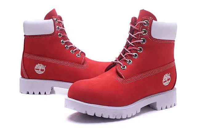 Original Timberland Men S 10061 Red White Winter Boots Man Male