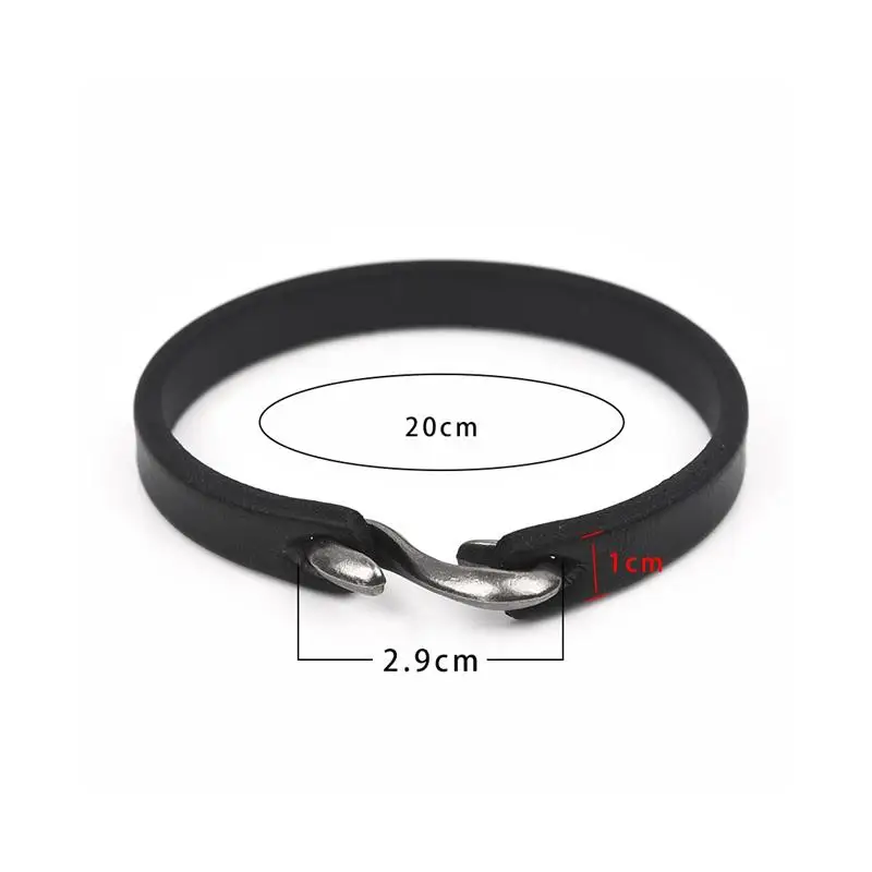 Men Women Bracelet Genuine Leather Bangle Retro Cuff Bracelet Classic Hooks Wristband Jewelry Gifts bracelet jewelry