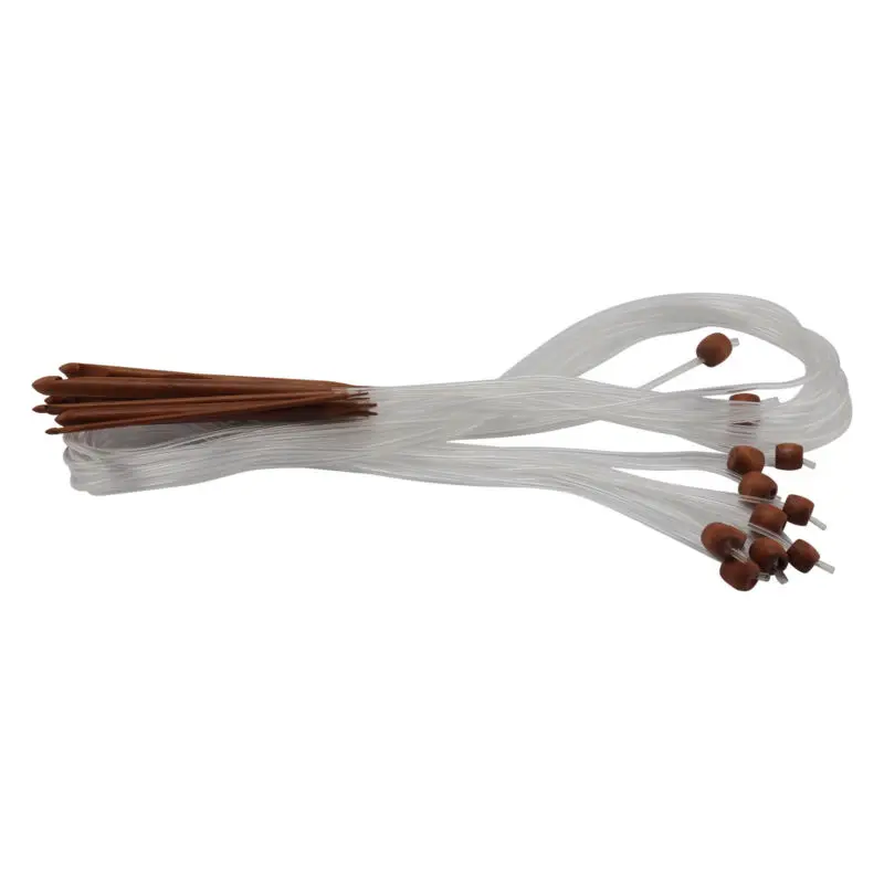 12 шт. длинные крючки для вязания крючком из Туниса, спицы для вязания, бамбуковый вязальный крючок, набор 12 размеров 3,0 мм-10,0 мм