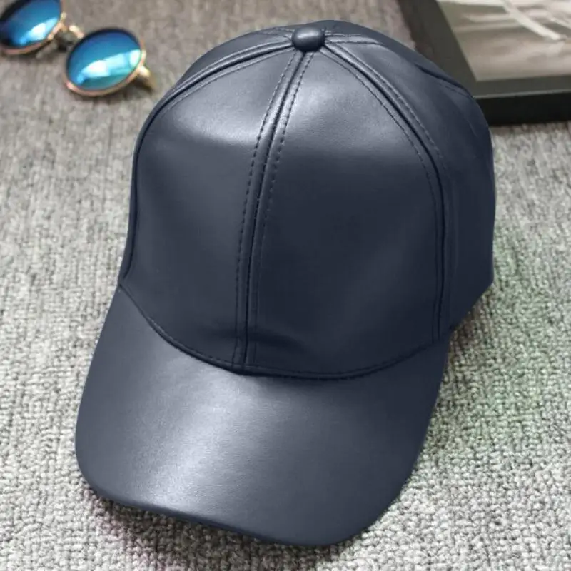 Мужская и Женская бейсбольная Кепка из искусственной кожи, Кепка Snapback для спорта на открытом воздухе, регулируемая модная кепка, Красный/хаки/черный/розовый/темно-синий/коричневый