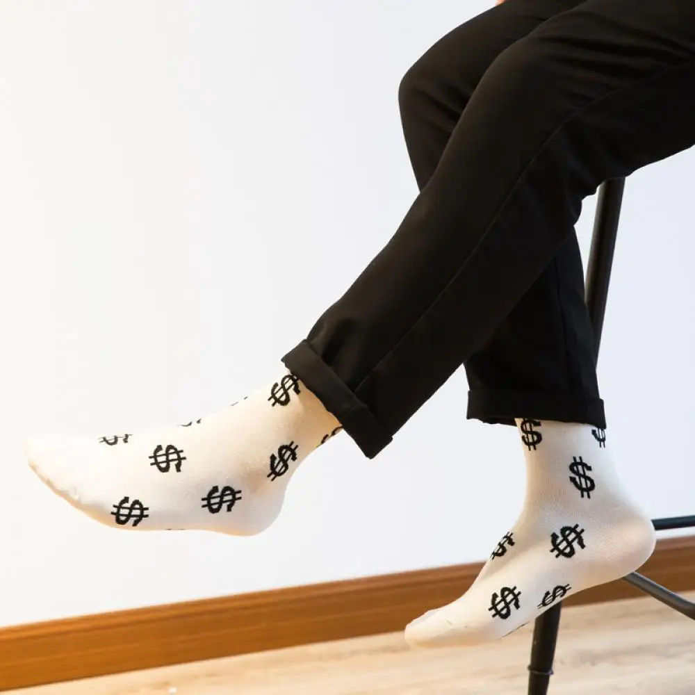 Модные зима-осень носок лодыжки для Новинка арт пара бедра Для мужчин принт сжатия Мужской носок носки короткие носки забавный 1