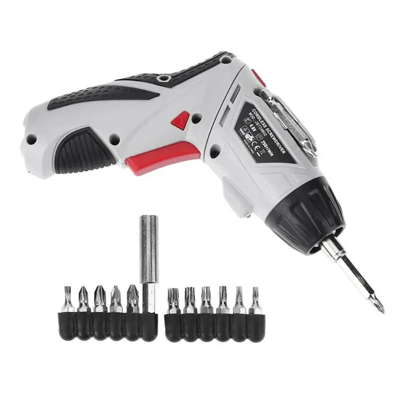 

Cordless Handheld Electric Screwdriver Set Household Lithium-Ion Rechargeable Drill Power Gun Tools Rechargeable Portable