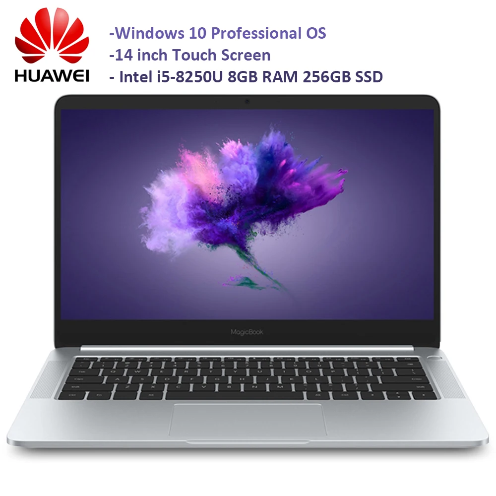 

HUAWEI Honor MagicBook Laptops 14 inch Touch Screen Windows 10 Intel Core i5-8250U 8GB RAM 256GB SSD Notebook HDMI Camera