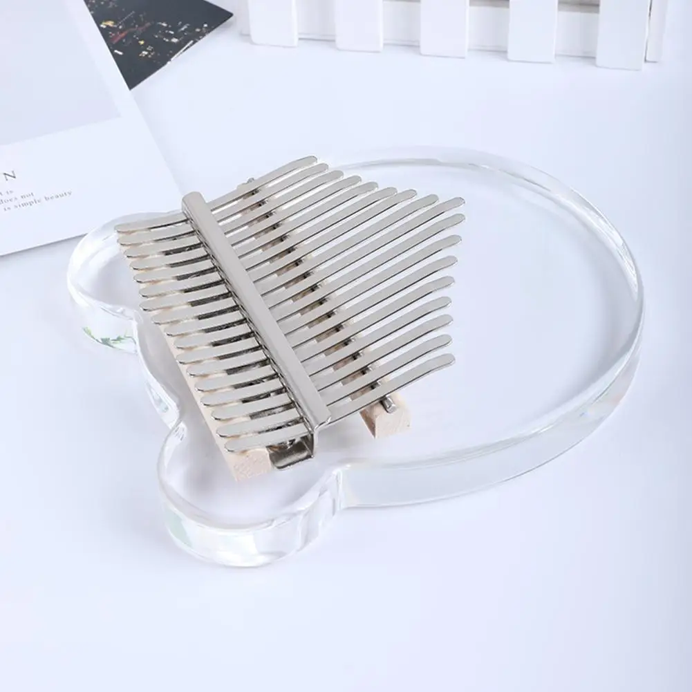  17 key Kalimba Acrylic Thumb Piano 17 Keys Mbira Transparent Keyboard Instrument Tuner Hammer Gig B