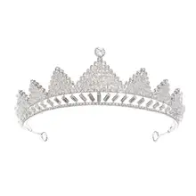 1 шт. свадебный венец краткое горный хрусталь сплав изысканные аксессуары для волос оголовье тиара Корона для Для женщин девушки дамы
