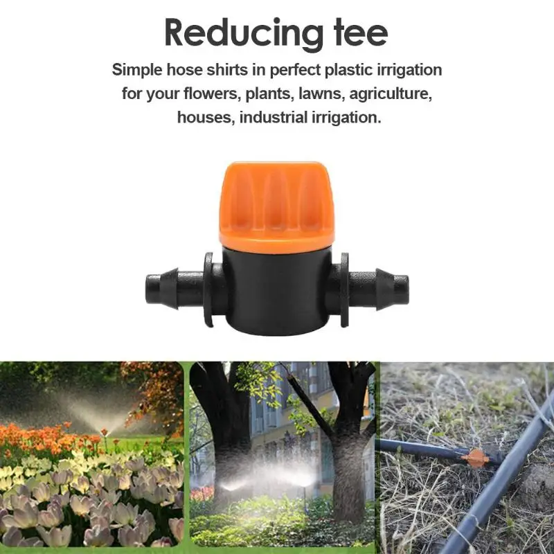 

10pcs 811 to 4/7mm Hose Sprinkler Irrigation Barb Tee Water Hose Connectors Plastic Pipe Hoses Fitting for Garden Plant Watering