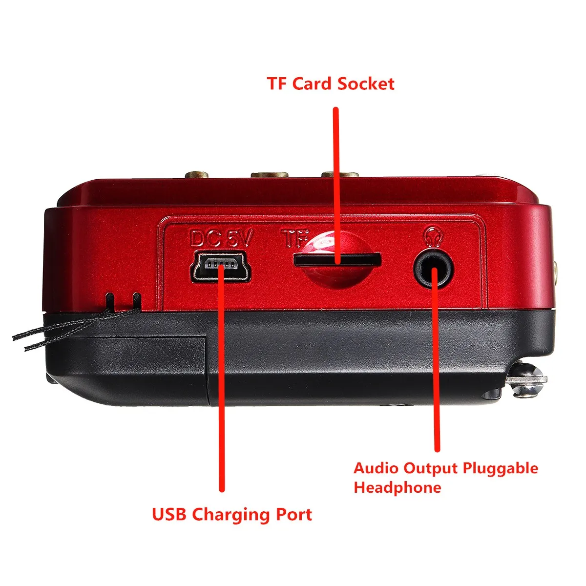 Мини портативный радио Ручной цифровой FM USB TF MP3-плеер динамик перезаряжаемый