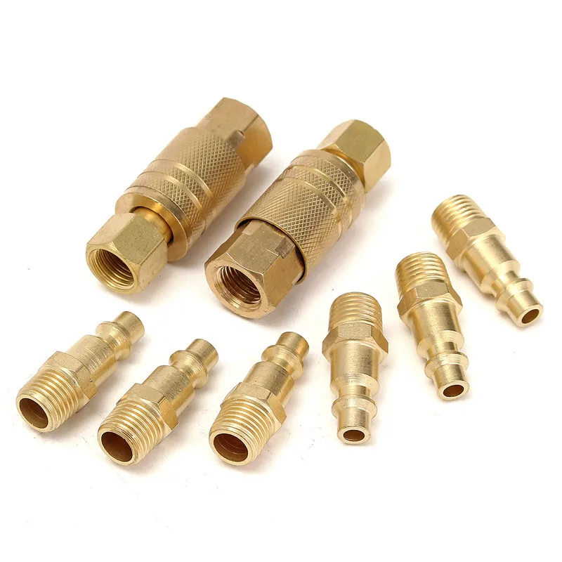10Pcs Air Tool Coupler W/ Adapter Quick Disconnect Hose Fittings for 1/