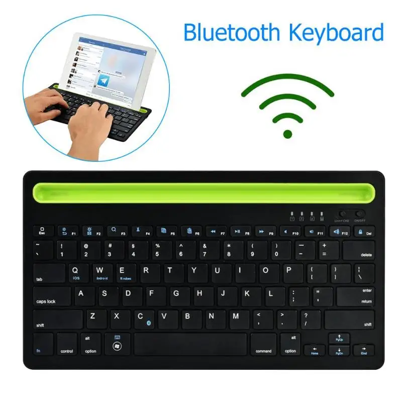 

Dual Channel Wireless Bluetooth Keyboard with Touchpad for iOS Android Win 168*327*36mm/6.61*12.9*1.42" 78+ touchpad BK230TF