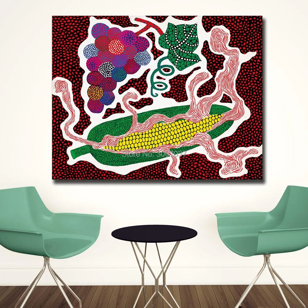 Ручная роспись маслом настенная живопись Yayoi Kusama домашнее декоративное