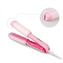 Мини Портативный электрический чистое железо выпрямитель для волос керамический нагревательный инструмент для укладки волос милый электрический щипцы для завивки волос