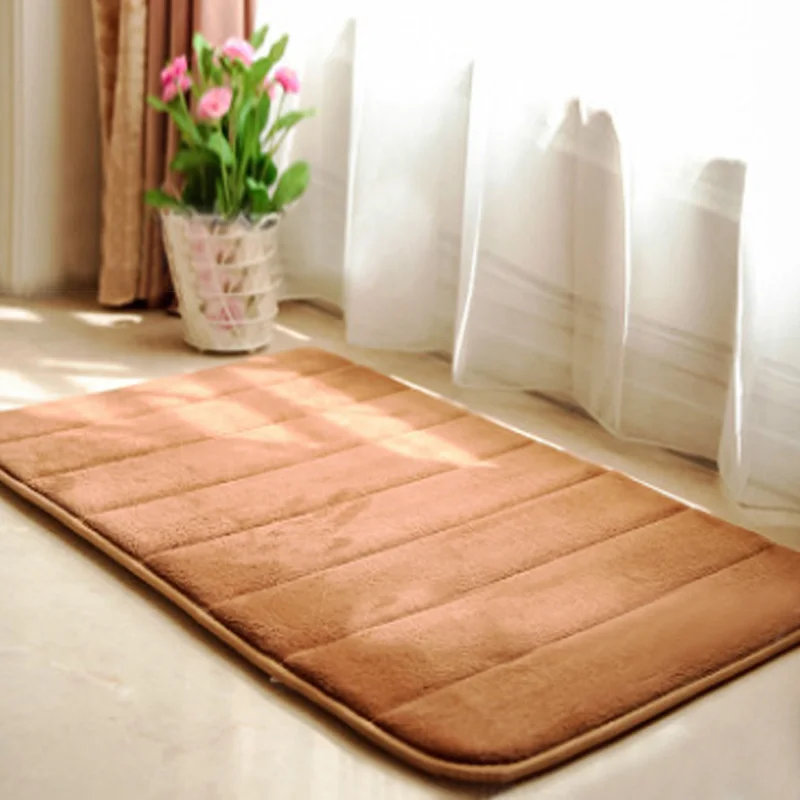 

40*60 cm / 50*80 cm Home Memory Foam Bath Mat Non Slip Soft Bathroom Rug Bathmat