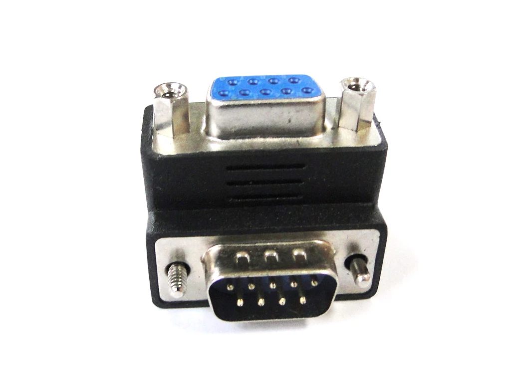 Jimier D Sub RS232 9Pin Штекерный винт типа к гнезду вниз прямоугольный 270 градусов гайка