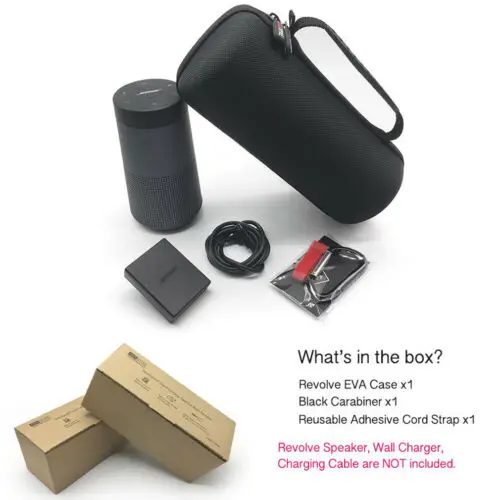 Черный Жесткий чехол EVA для переноски Bose SoundLink Revolve Plus с Bluetooth динамиком переносная