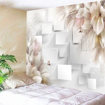 

European 3d Cool Vivid Flower Polyester Sleeping Pad Mandala Tapestry 150x200cm 180x230cmBohemian Sleeping Pad Tapestry