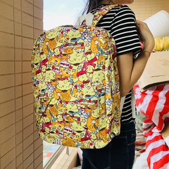 

IVYYE Cute pom purin Fashion Canvas Backpacks Rucksacks Cartoon School Backpack Casual student Bags travel Knapsack Unisex New