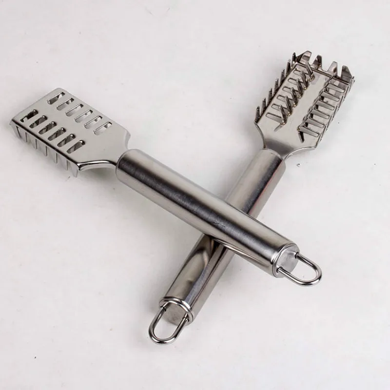 

Kitchen Stainless Steel Manual Fish Scales Scraping Fish Seafood Tools Planer Cleaner Gadget Fish Cleaning Knife Tweezers Gadget