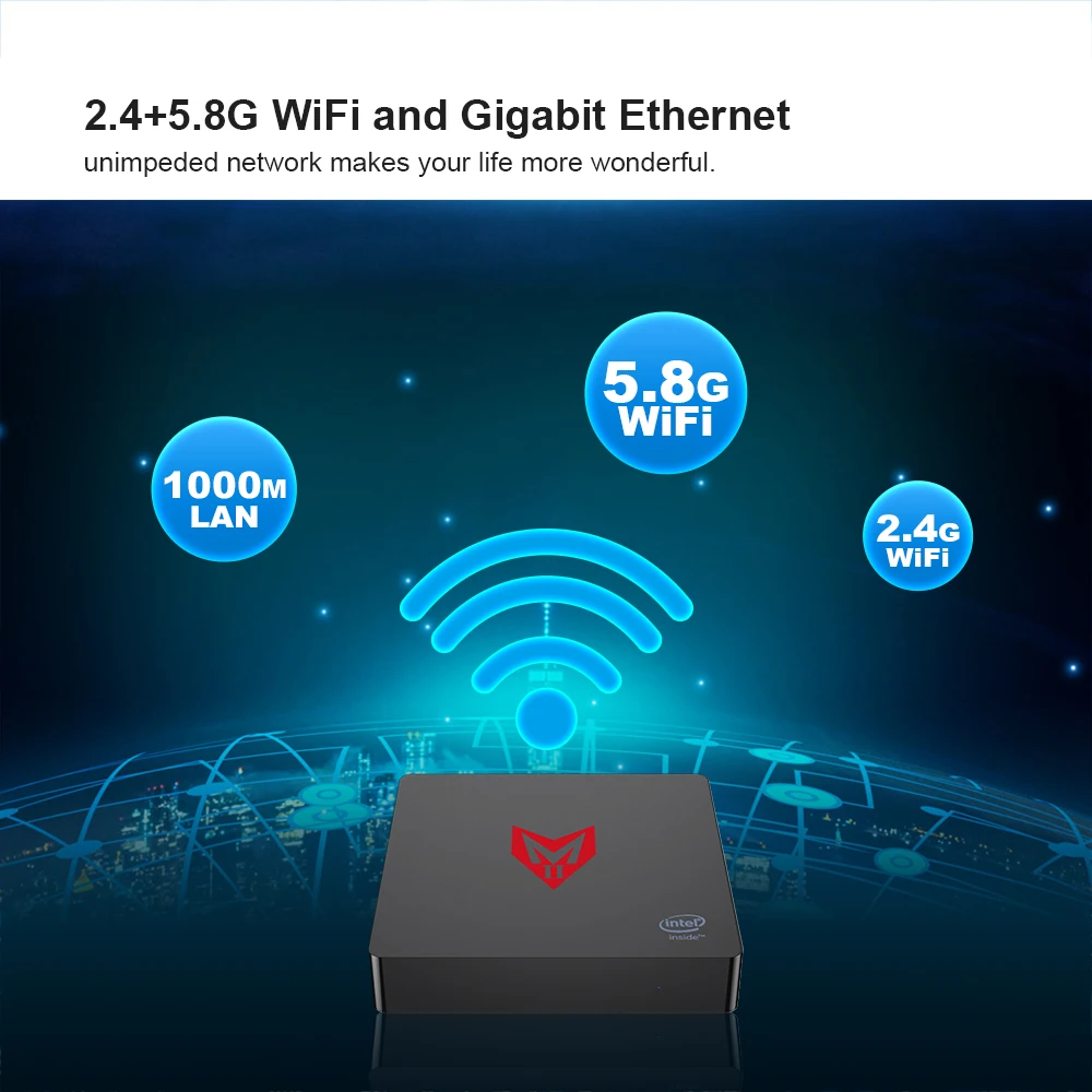 Мини ПК Beelink MII J4205 Win 10 LDDR4 8 ГБ 128 Гб ПЗУ BT 4 0 HD 1.4b 2 ГГц 5 Г wifi 1000 м медиа