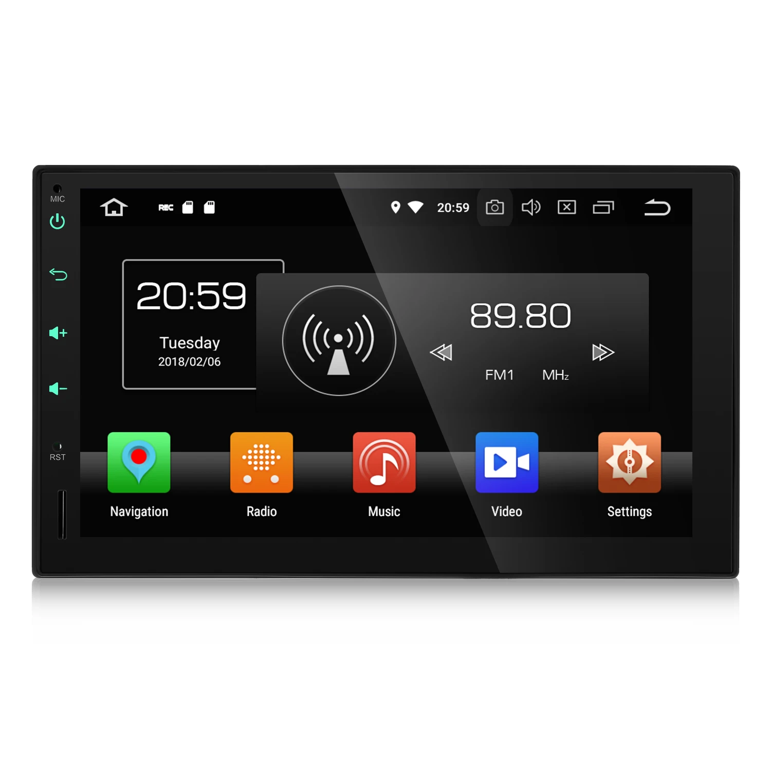 Discount ZEEPIN Car Multimedia Player Android 8.0 Head Unit WiFi Bluetooth GPS OBD FM Radio Music Video Audio Player with Microphone 1