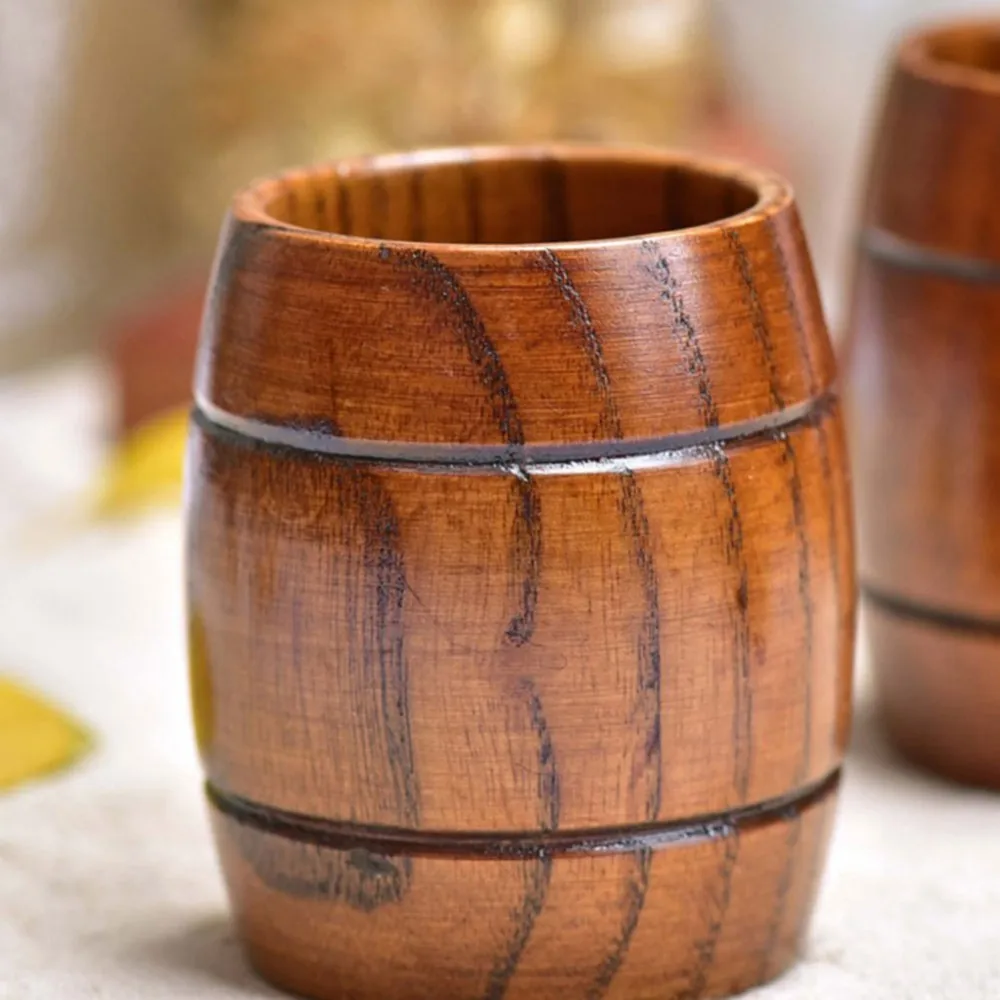 

7*6cm Wood Cup Natural Classical Handcrafted Jujube Big Belly Beer Coffee Tea Milk Juice Cup Tumbler Kitchen Bar Accessories