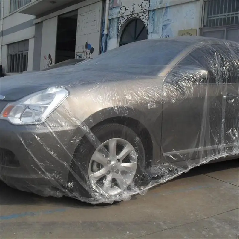 1 одноразовый автомобильный чехол водонепроницаемый прозрачный пластиковый