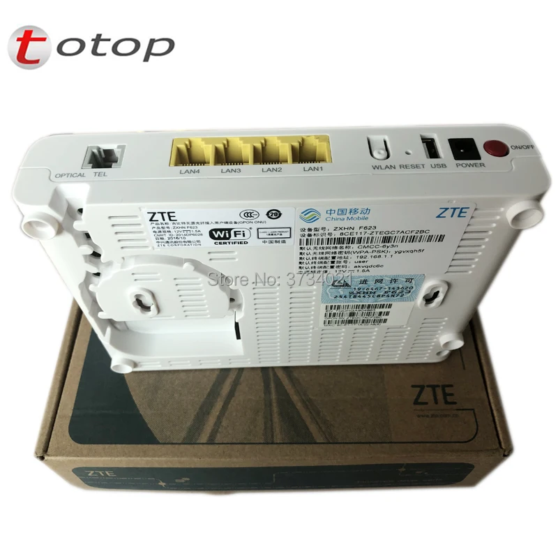 10 шт Горячая Распродажа ZTE ZXHN F623 GPON ONU 1POTS + 1GE 3FE WIFI USB SC UPC оптический сетевой