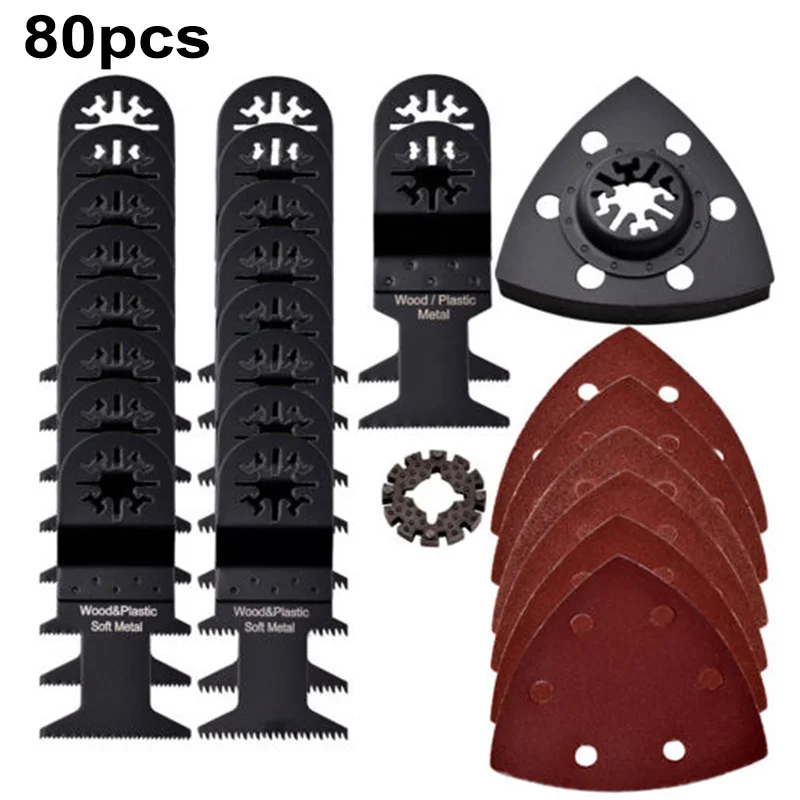 

80pcs/Set Multi Tool Mix Oscillating Tool+ Sand Paper For Milwaukee Makita