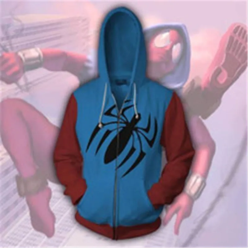  Marvel Movie Spiderman 3D Print Avengers 3 Infinite War Cos Super Hero Collection Hooded ZIP Hoodie