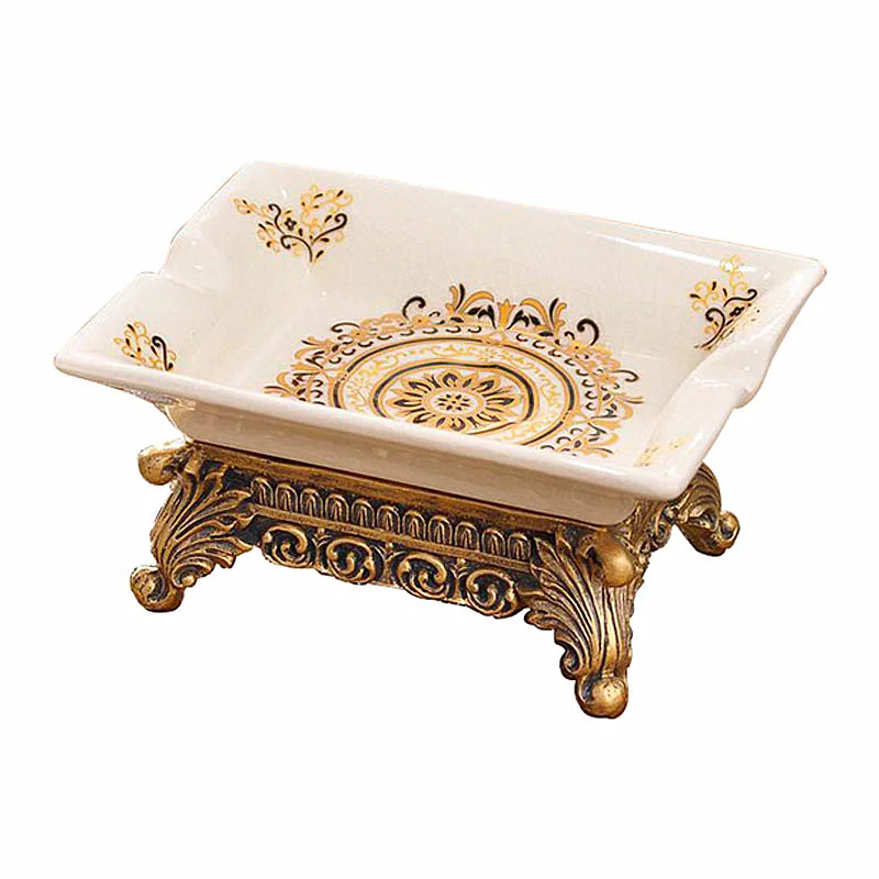 Various styles Vintage ceramic soap dishes,European style creative Bathroom drain soap box,resin