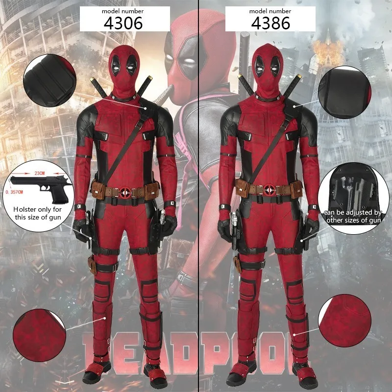 Костюм Дэдпула 2 «Once Upon A Deadpool», «Wade Winston Wilson»; карнавальный костюм на Хэллоуин; вечерние ботинки без меча