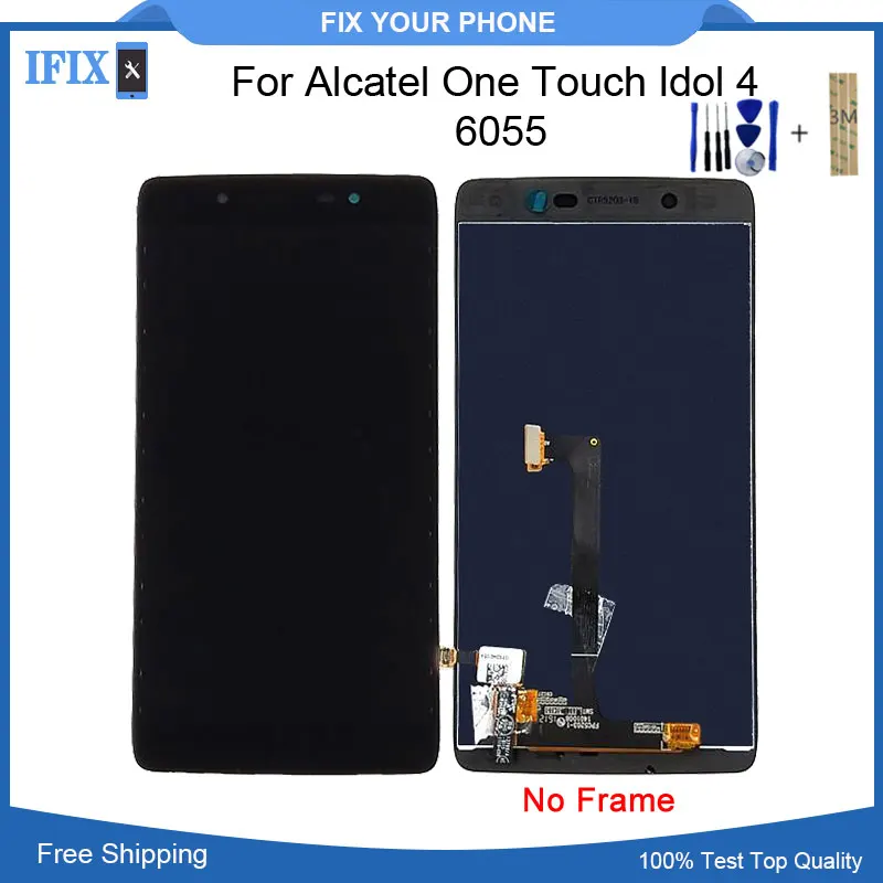 For Alcatel One Touch Idol 4 6055 OT6055 6055H 6055B 6055P 6055Y 6055I 6055K LCD Screen Digitizer Assembly Repair Parts | Мобильные