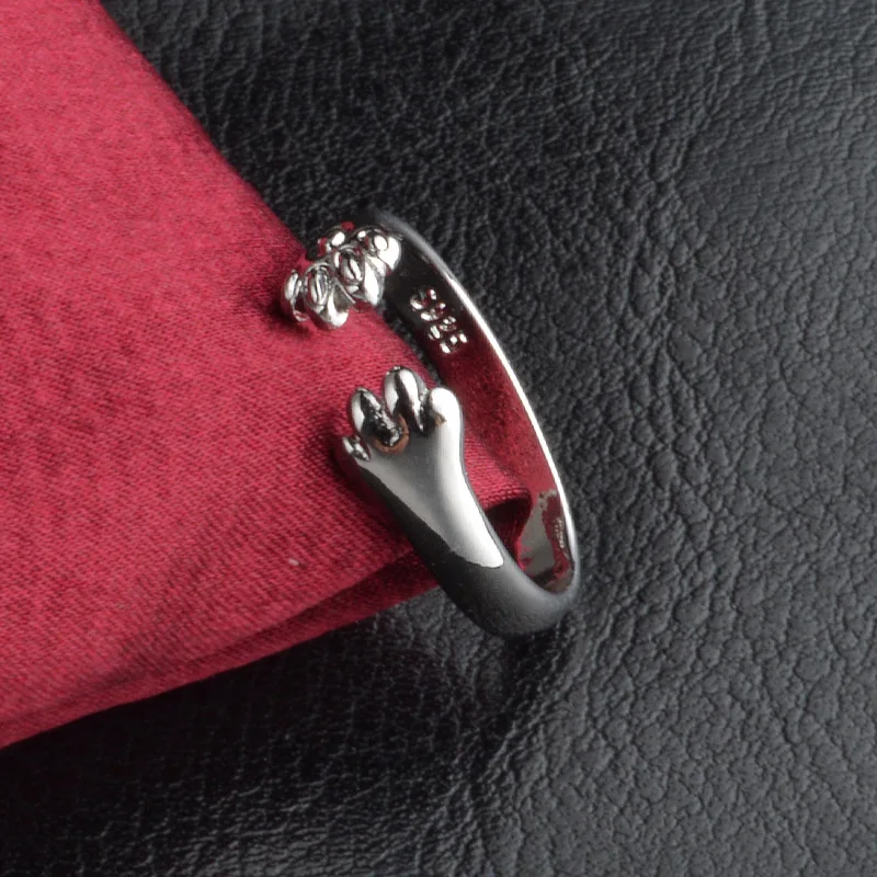 Octbyna милые Когти Дизайн кольца для детей милые животные покрытые серебром великолепное кольцо регулируемые ювелирные изделия