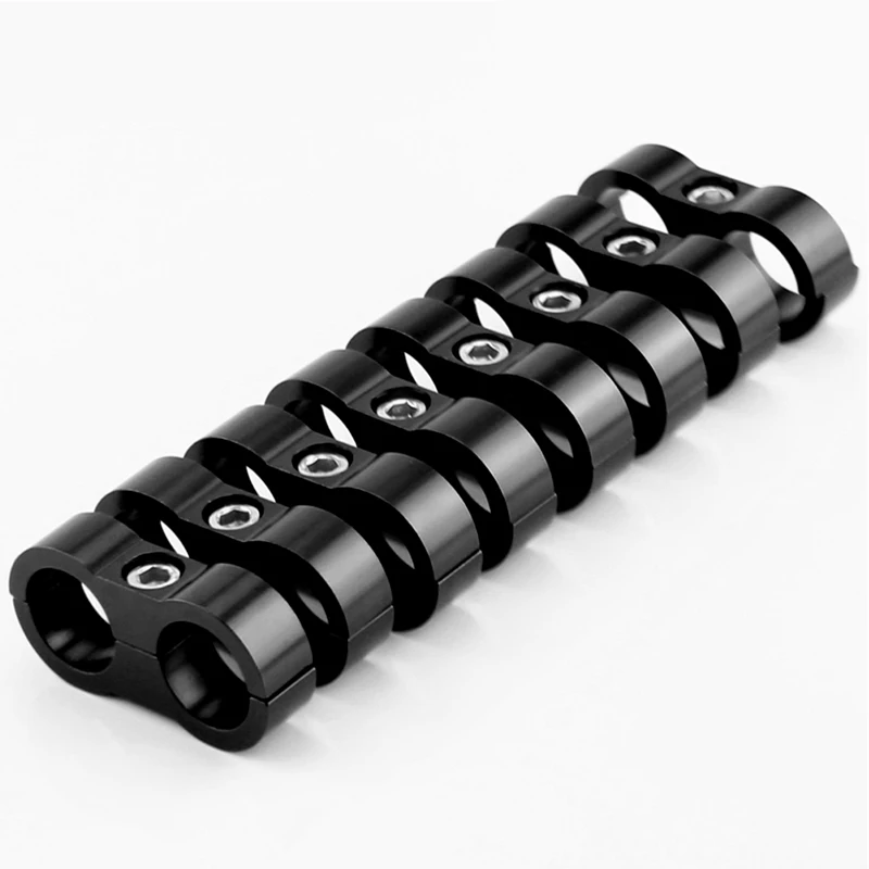 

8pcs AN -10 AN10 19MM Black Braided Hose Separator Clamp Fitting Adapter Bracket