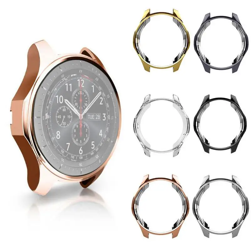 

New electroplated TPU Protective Cases Cover For Samsung Gear S3 Fashion frontier Watch Replacement anti-fall Cover Frame