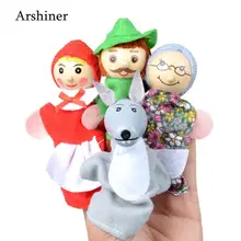 Новая детская шапка с изображением волка, 3 игрушки и большие дети, маленькая кукла, старые сказки, мультфильм, фея, красный