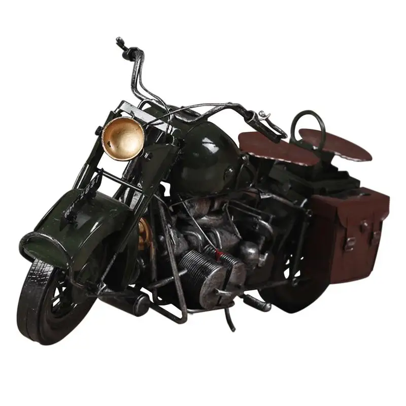 

1pcs Retro Motorcycle Ornaments Tin Handmade Motorcycle Model Decoration drop shipping